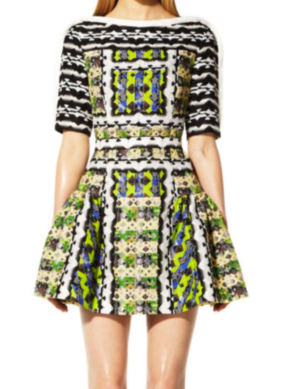 Peter Pilotto Drop Waist Fit & Flare Mini Dress. Size 8
